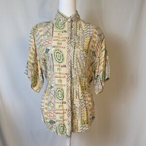 Vintage Andrew Sports Studio Geometric Pattern Shirt